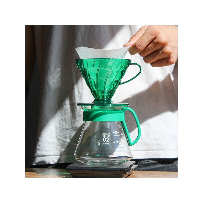 V60 Coffee Dripper 02 Bamboo Green per caffè filtro pour over
