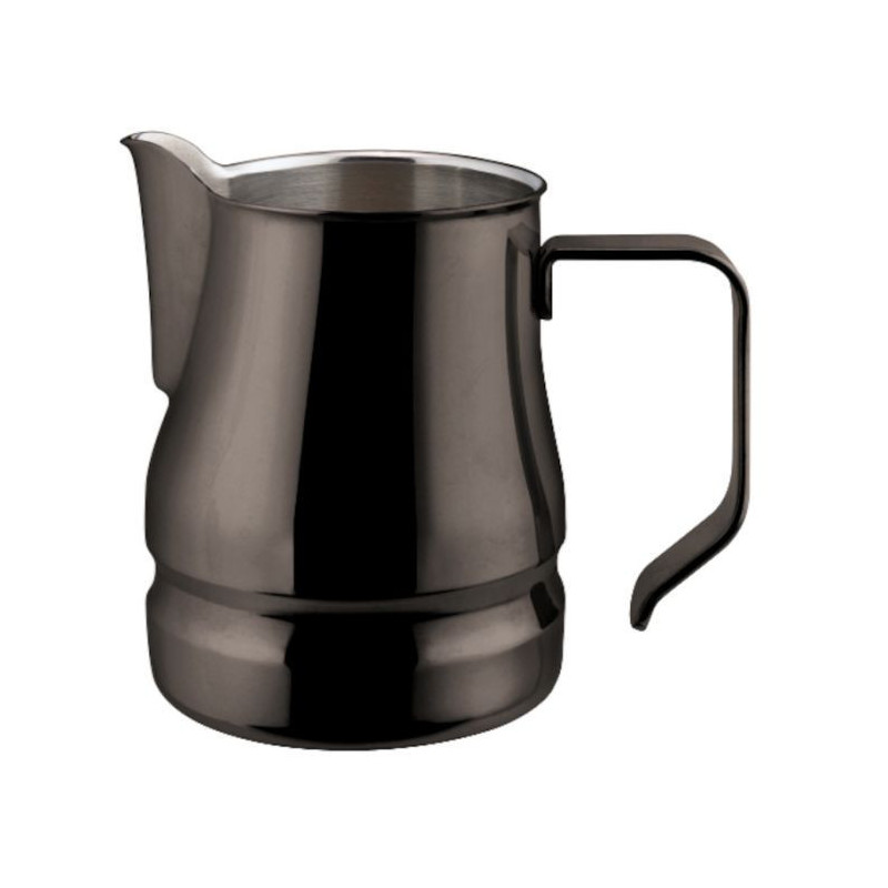 Latte art Évolution black stainless steel milk jug 50cl - Ilsa | 360Caffe shop